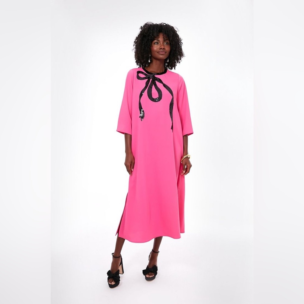 Tuckernuck Hot Pink Jamie Bow Dress NWT size M